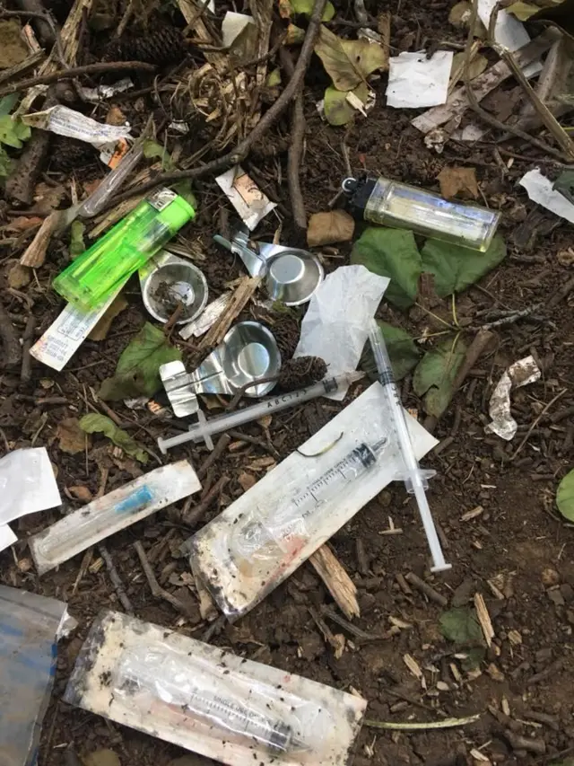 Discarded needles