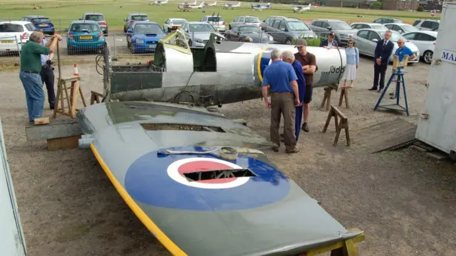 Spitfire being restored