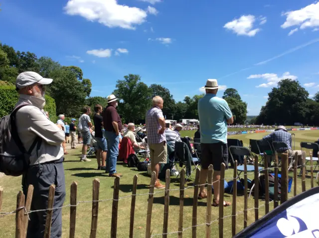 Spectators at Arundel Castle.