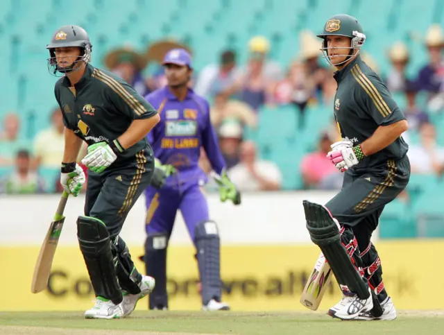 Matthew Hayden and Adam Gilchrist