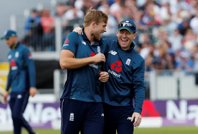 David Willey and Eoin Morgan