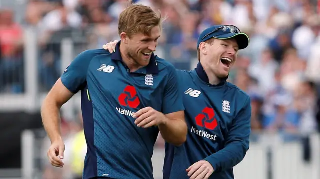 David Willey and Eoin Morgan