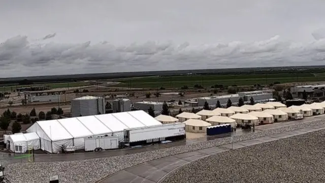 Official images of the tent city for migrant children in Tornillo, Texas, were released on Monday