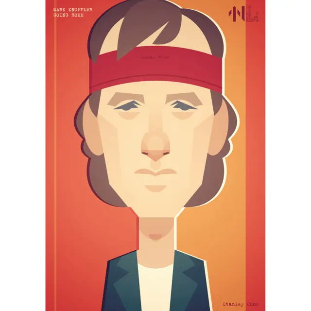 Mark Knopfler as illustrated by Manchester based artist Stanley Chow