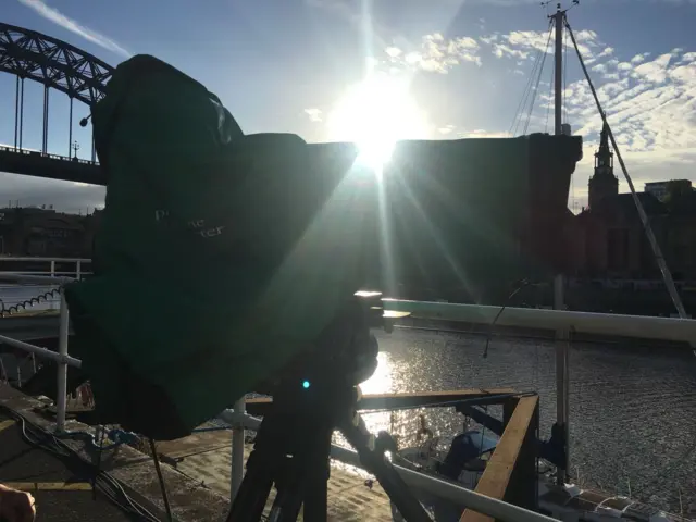 Cameras are ready and waiting on the Quayside