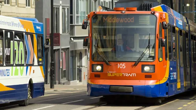 Tram drivers in Sheffield