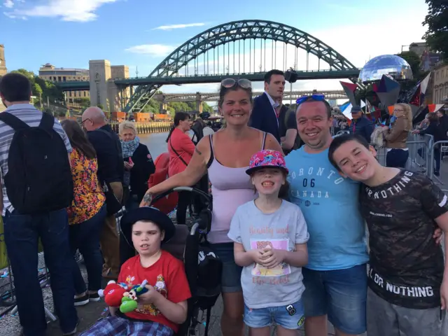 The family on the Quayside in Newcastle