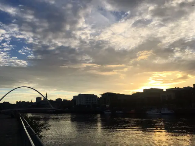 Sunset over Newcastle