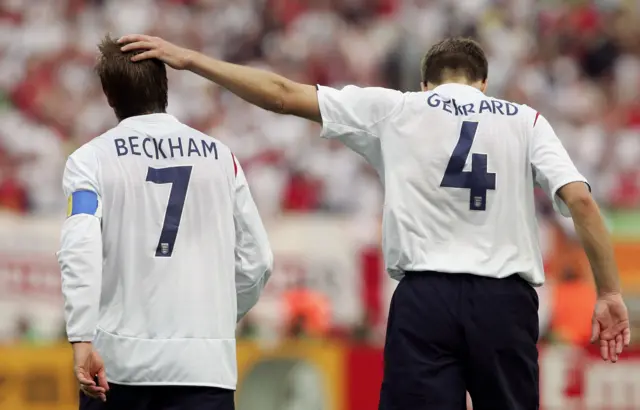 David Beckham and Steven Gerrard