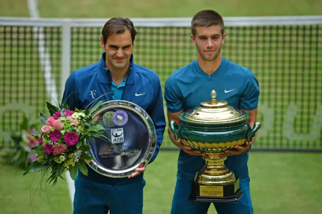 Borna Coric, Roger Federer