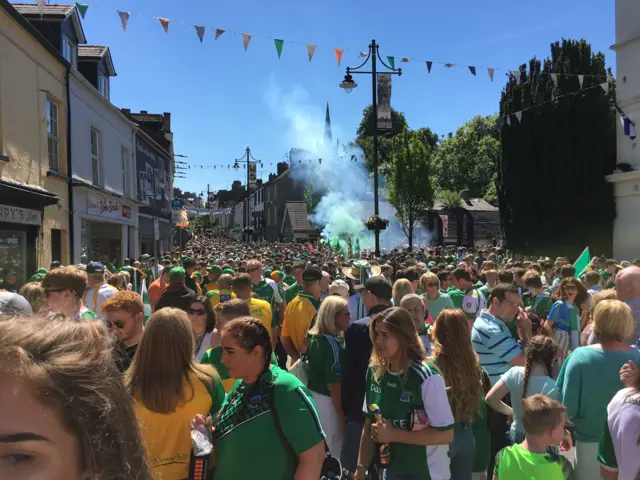 The atmosphere is building in Clones.