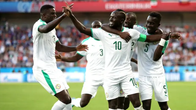 Senegal celebrate