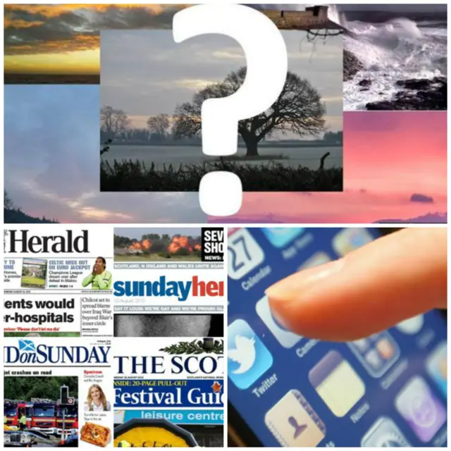 Newspapers, mobile phone question mark