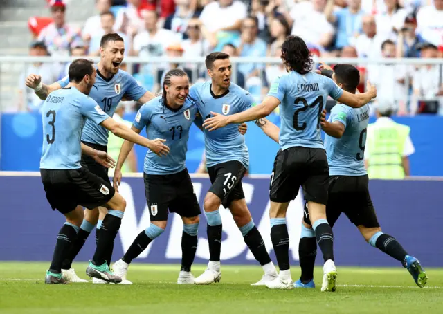 Uruguay celebrate