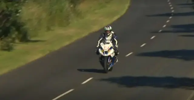 Dean Harrison riding a motorcycle