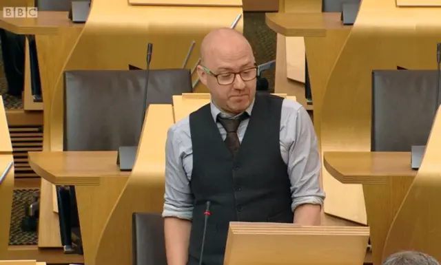 Scottish Green Party co-convener Patrick Harvie