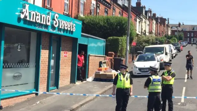 Police cordon on Ashton Avenue