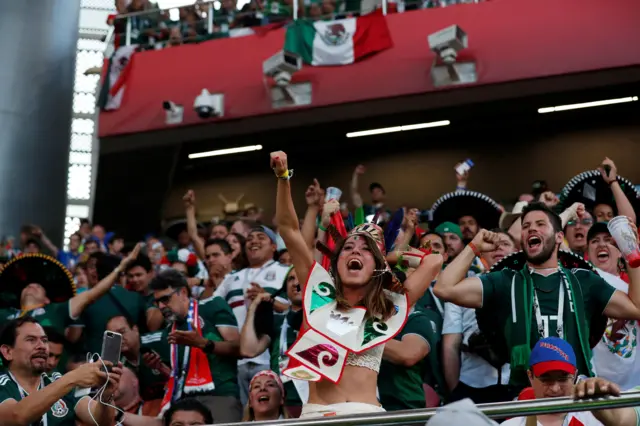 Mexico fans celebrate