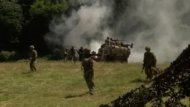 marines taking part in combat drill