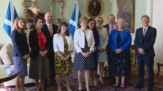 First minister and her junior team