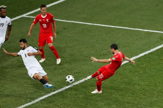 Switzerland's Blerim Dzemaili scores