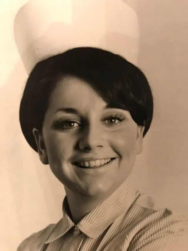 Geraldine Marchesi in her nurses uniform