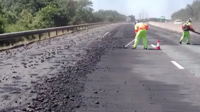 Coal on road