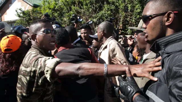 An anti-government protest in Antananarivo, Madagascar - June 2018