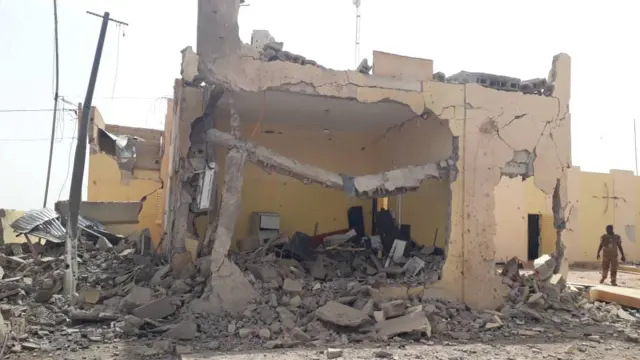 Scene of Mali G5 HQ bombing