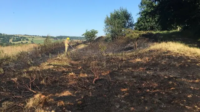 Fire in Cheddleton