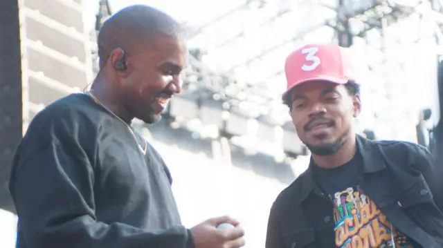 Chance the Rapper (r) and Kanye West