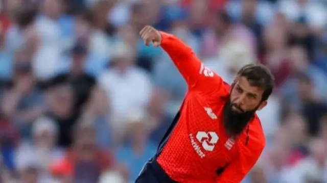 Moeen Ali in action for England