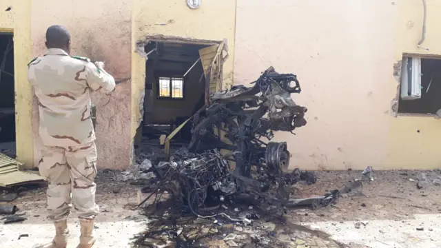 Scene of Mali G5 HQ bombing