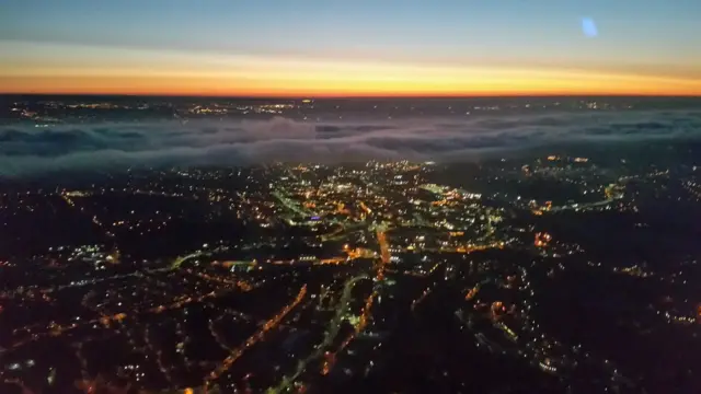 Sunrise over Huddersfield