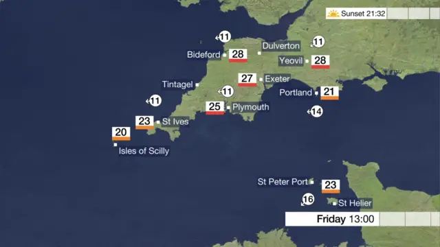 Friday weather map