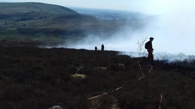 A previous fire on the Peak District