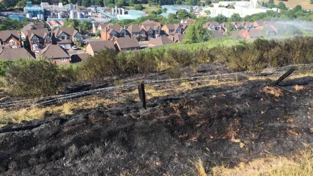 Fire in Cheddleton