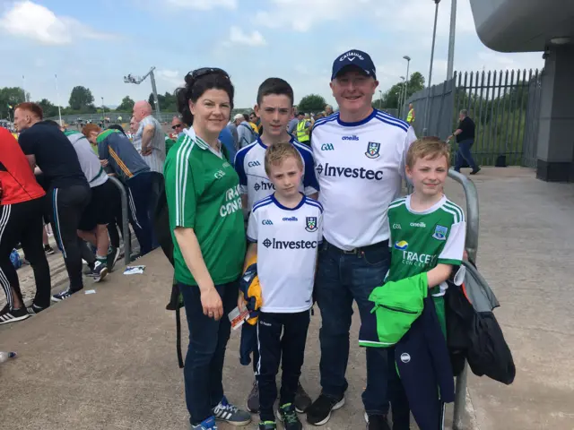 The Creighan family from Aughnacloy have divided loyalties for Sunday's contest