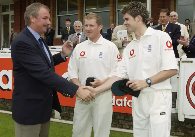 James Anderson receives his Test cap