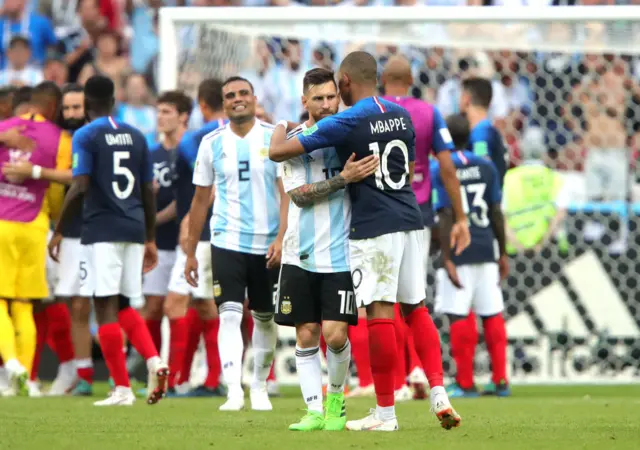 Kylian Mbappe and Lionel Messi