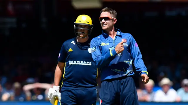 Joe Denly celebrates