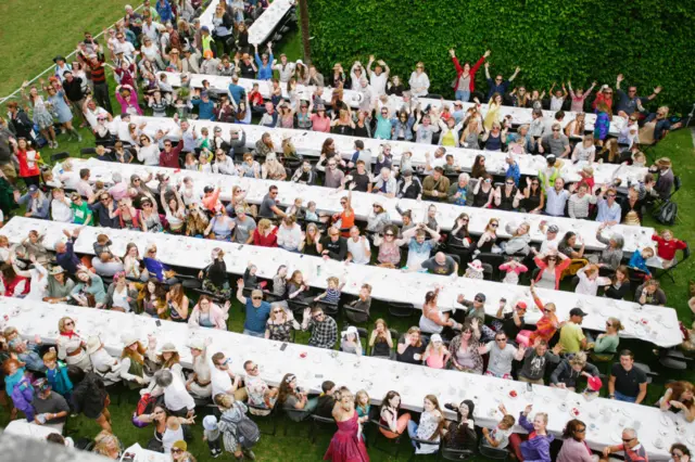 Cream tea record attempt. Pic: The Great Estate/Lewis Harrison-Pinder