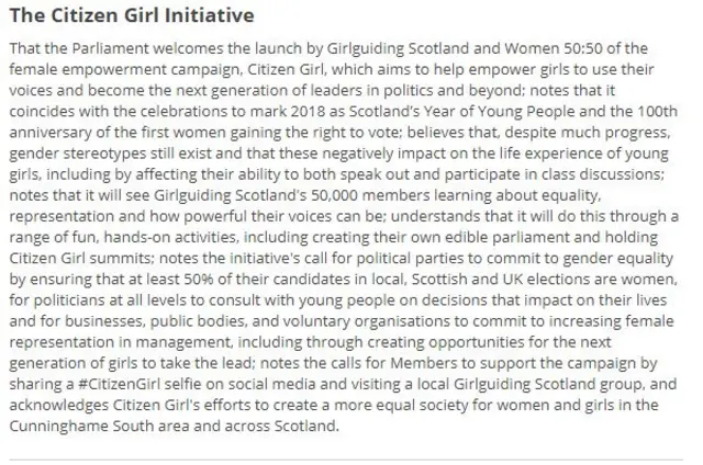 Ruth Maguire's motion