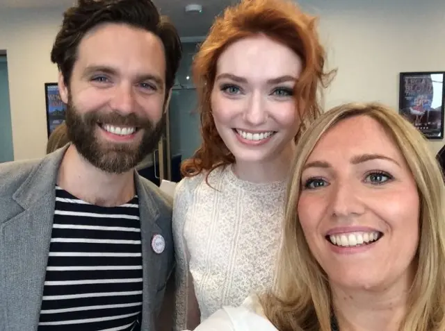 Luke Norris, Eleanor Tomlinson and Amy Gladwell