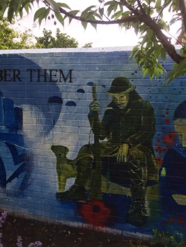 Mural at Cottingham Memorial Gardens