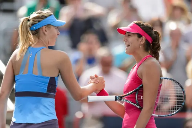 Maria Sharapova and Garbine Muguruza