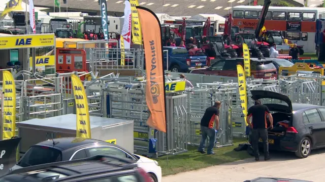 Royal Cornwall show being set up
