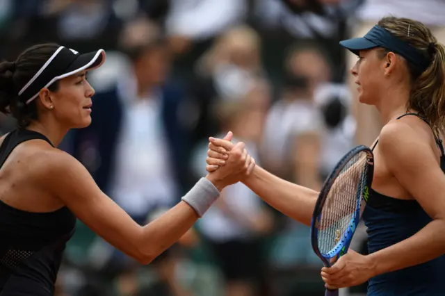 Garbine Muguruza and Maria Sharapova