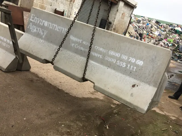 illegal waste site