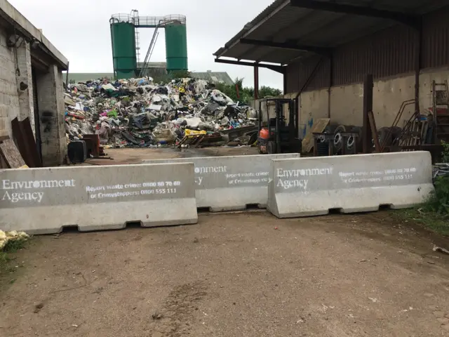 illegal waste site